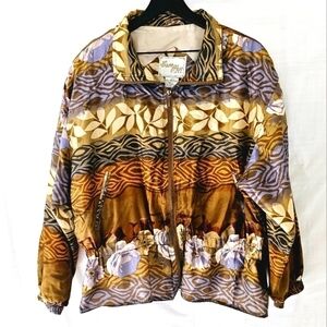 Vintage East West 100% Silk Women's Bomber Jacket